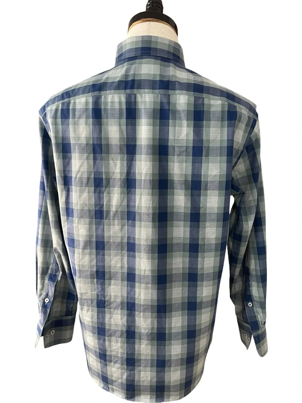 UNTUCKit Redaelli Wrinkle Free Button Down Shirt Blue Gray